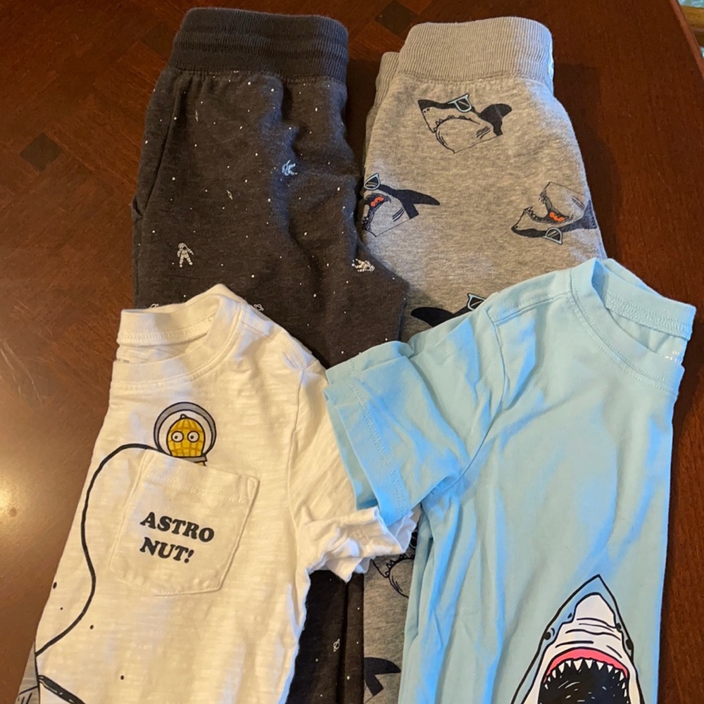 Sharks and Astronaut Sweats and T’s